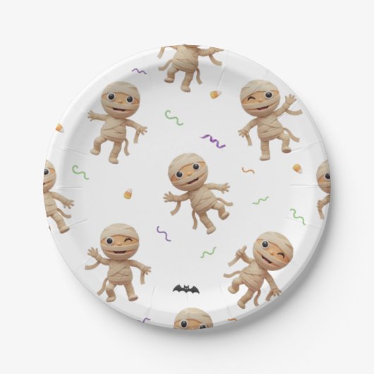 HALLOWEEN-MUMIE PAPPTELLER (Vorderseite)