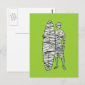 Halloween-Mumie Postkarte (Vorne/Hinten)