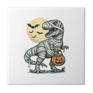 Halloween-Mumie-T-Rex-Süßigkeiten-Eimer Vintage-Ve Fliese
