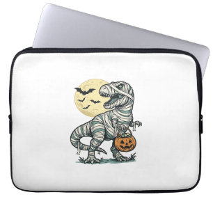 Halloween-Mumie-T-Rex-Süßigkeiten-Eimer Vintage-Ve Laptopschutzhülle