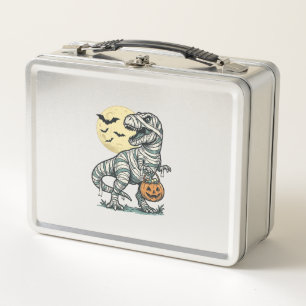 Halloween-Mumie-T-Rex-Süßigkeiten-Eimer Vintage-Ve Metall Brotdose