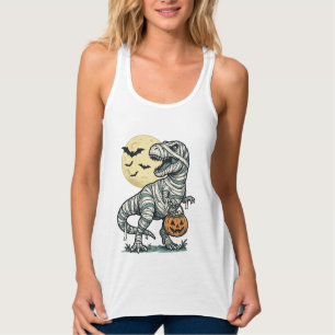 Halloween-Mumie-T-Rex-Süßigkeiten-Eimer Vintage-Ve Tank Top
