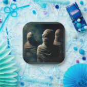 Halloween - Mumien 4 Pappteller (Party)