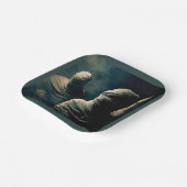 Halloween - Mumien 4 Pappteller (Gewinkelt)