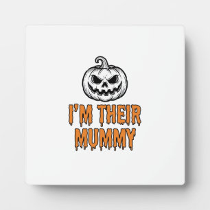 Halloween-Mumien-Kürbis-Vintage-Stickerei-Shirt De Fotoplatte