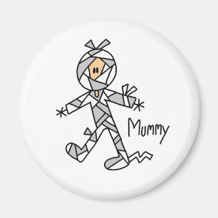 Halloween-Mumien-Strichmännchen-Magnet Magnet