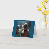 Halloween - Mummies 2 Karte (Gelbe Blume)