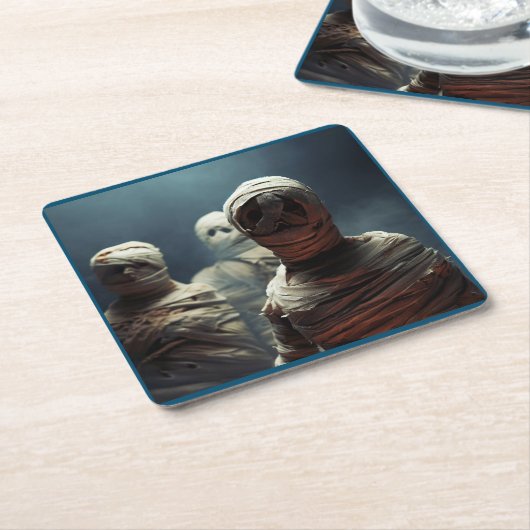 Halloween - Mummies 2 Rechteckiger Pappuntersetzer (angewinkelt)