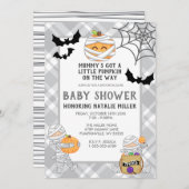 Halloween Mummy Baby Shower Einladung (Vorne/Hinten)