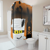 Halloween Mummy Bugs Giftflasche Duschvorhang (Beispiel)