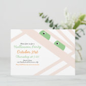 Halloween Mummy Costume Party White Einladung (Stehend Vorderseite)