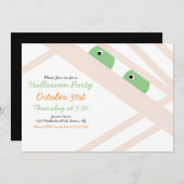 Halloween Mummy Costume Party White Einladung (Vorne/Hinten)