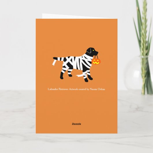 Halloween-Mummy Karte (Rückseite)