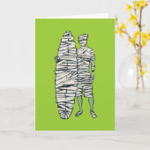 Halloween-Mummy Karte (Gelbe Blume)