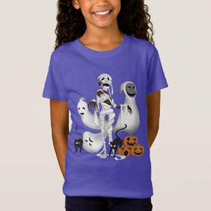 Halloween Mummy mit Kitty Cats und Ghost Girl T-Shirt