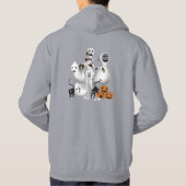 Halloween Mummy mit Kitty Cats und Ghost Mens Hoodie (Rückseite)