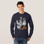 Halloween Mummy mit Kitty Cats und Ghost Mens T-Shirt (Vorne ganz)