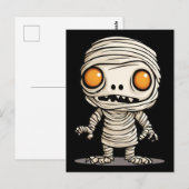 Halloween-Mummy-Modell Postkarte (Vorne/Hinten)