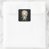Halloween-Mummy-Modell Quadratischer Aufkleber (Tasche)