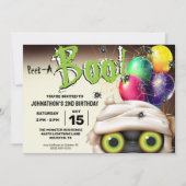 Halloween Mummy Monster Flüchtige Blick A Boo Einladung (Vorderseite)