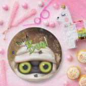 Halloween Mummy Monster Flüchtige Blick A Boo Pappteller (Party)