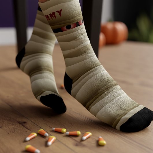 Halloween Mummy Monster Funny Spookocks Socken