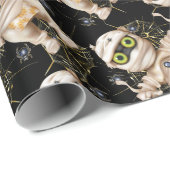 Halloween Mummy Monster Geburtstagsparty Geschenkpapier (Rolleneckpunkt)