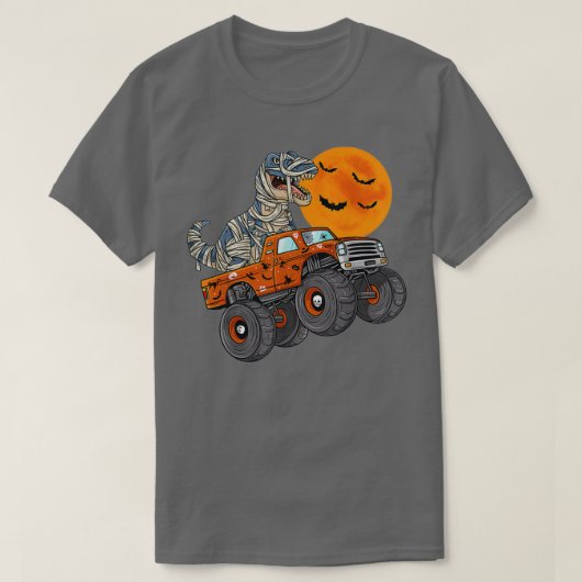 Halloween Mummy Monster Truck Boys T-Shirt (Design vorne)