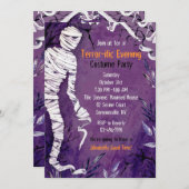 Halloween-Mummy-Party Einladung (Vorne/Hinten)