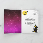 Halloween Mummy Pink Happy Birthday Karte (Innenseite)