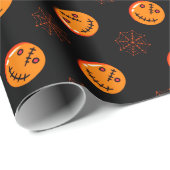 Halloween Mummy Pumpkin Spider Webs Geschenkpapier (Rolleneckpunkt)