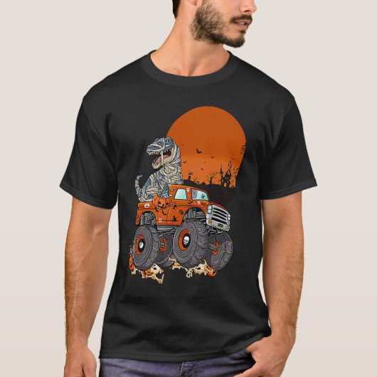 Halloween Mummy Rex Monster Truck T-Shirt (Vorderseite)