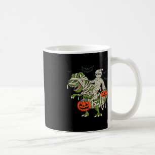 Halloween Mummy Riding T Rex Fun Boys Girls Kinder Kaffeetasse