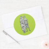 Halloween-Mummy Runder Aufkleber (Umschlag)
