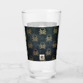 Halloween | Mummy | Schädel | PERSONALISIERT | Gla Glas (Rückseite)