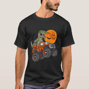 Halloween Mummy T Rex Monster Truck Boys Kids Tee