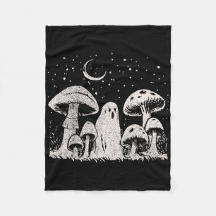 Halloween Mushroom Ghost Vintag Grunge 90 Aesthet Fleecedecke