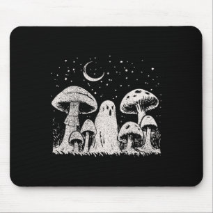 Halloween Mushroom Ghost Vintag Grunge 90 Aesthet Mousepad