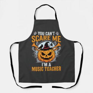 Halloween-Musiklehrer Gruseliger Kürbis Grafik Schürze