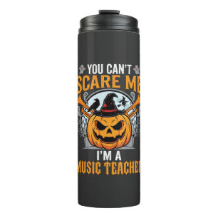 Halloween-Musiklehrer Gruseliger Kürbis Grafik Thermosbecher