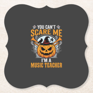 Halloween-Musiklehrer gruseliger Kürbis Grafik Untersetzer
