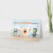 Halloween-Musikmonster Karte (Vorderseite)