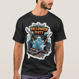 Halloween-Musikparty-Einladungsdesign T-Shirt