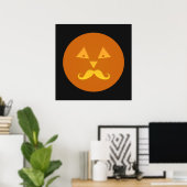 Halloween Mustache Pumpkin-Poster Poster (Heimbüro)