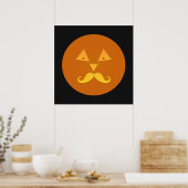 Halloween Mustache Pumpkin-Poster Poster (Küche)