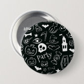 Halloween Muster 1 Button (Vorne & Hinten)