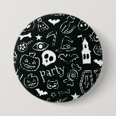 Halloween Muster 1 Button (Vorderseite)