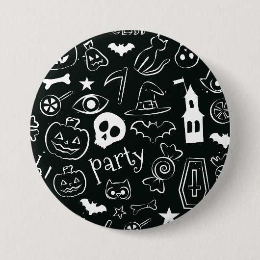 Halloween Muster 1 Button (Vorderseite)