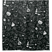 Halloween Muster 1 Duschvorhang (Vorderseite)