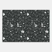 Halloween Muster 1 Geschenkpapier Set (Vorderseite 2)